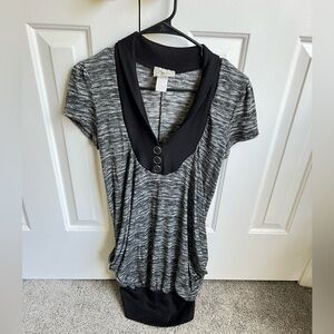 Chesley Black and Gray Women's Blouse